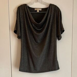 Michael Kors Polkadot Cowl Neck Blouse